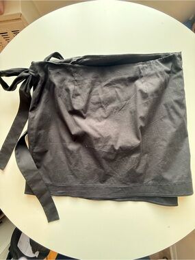 Theory Black Mini Wrap Skirt with Side Tie